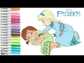 Disney Frozen Coloring Book Pages Young Anna and Elsa Sisters