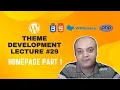 WordPress Theme Development using WPBakery Page Builder Homepage Part 1