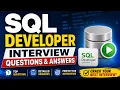 SQL Developer Interview Questions Answers