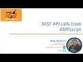 SFMC APIs - REST API Calls from AMPscript