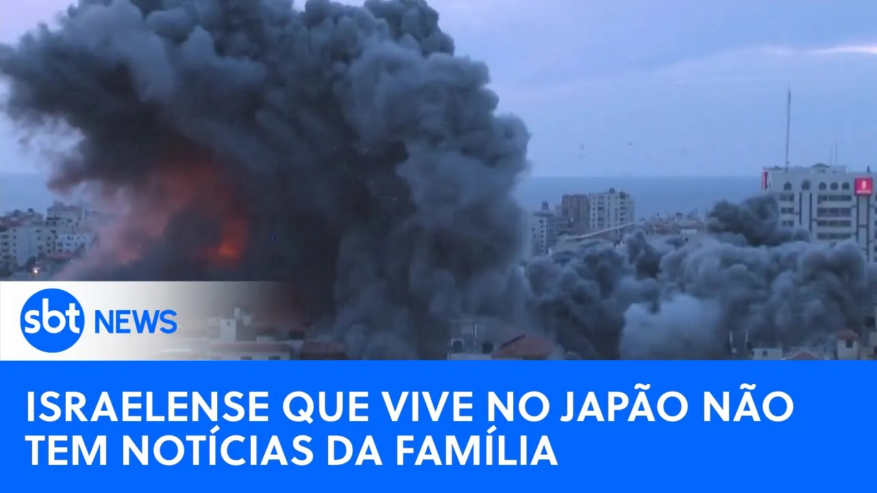 Israelense que vive no Japão relata angústia de não ter notícias da família| #SBTNewsnaTV (10/10/23)