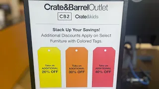 Shop with me at Crate Barrel Outlet