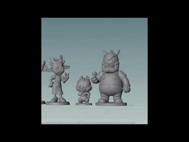 Mickey Mouse - Free Sample STL Cartoon Figure | Full 9-Character Bundle on Profile video thumbnail