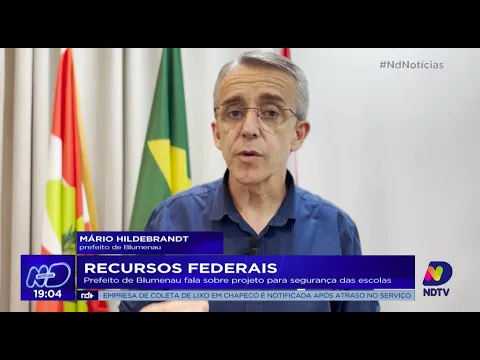 Recursos federais: prefeito de Blumenau fala sobre projeto para segurança das escolas