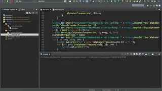 Char frequency histogram with Java course exercise DEMO