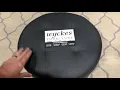 500555 Grey Round Tufted Swivel Ottoman Wyckes Furniture