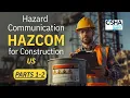 Hazard Communication HAZCOM for Construction Parts 1 2 US OSHA Outreach Courses