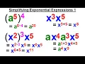 Algebra - Ch 4 Exponents Scientific Notation 24 of 33 Simplify Exponential Expressions 1