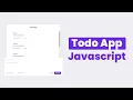 Build a Todo list app in HTML CSS JavaScript JavaScript for Beginners tutorial