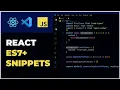 React ES7 Snippets - Escribe codigo de React mas rapido en VSCode