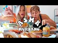 ASMR Mukbang ft an old friend Mouth Sounds Mcdonalds Korean Fried Cheese Cake
