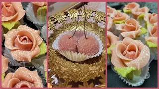 عجينة اللوز🇩🇿 مبسطة مع اسراري الوردة والفواكهmes secrets de la pâte d'amande les fruits et la rose