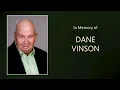 Memorial Service for DANE VINSON Saturday March 12 2022 1 00 PM Sallisaw Church of Christ