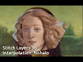Gimp python script Stitch layers version 3b Differences between interpolation methods