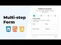 Create Multi-step Form using HTML CSS JavaScript Multi-step Signup Form