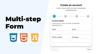 Create Multi-step Form using HTML CSS JavaScript Multi-step Signup Form