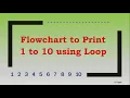 Flowchart to Print 1 to 10 Numbers using Loop