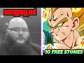 GET 10 QUICK FREE STONES MORE Team Vegeta Goku Fated Showdown Dragon Ball Z Dokkan Battle