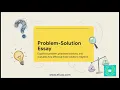 Problem Solution Essays