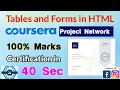 Tables and Forms in HTML - Coursera quiz answers solved COURSERA PROJECT NETWORK