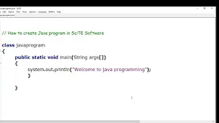 How to create Java program using SciTE software