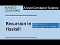 Recursion in Haskell