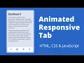 Create Animated Responsive Tab using HTML CSS JavaScript