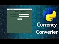 How to create a Currency converter in python using TKinter