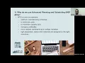 Why do we use Advanced Planning and Scheduling APS