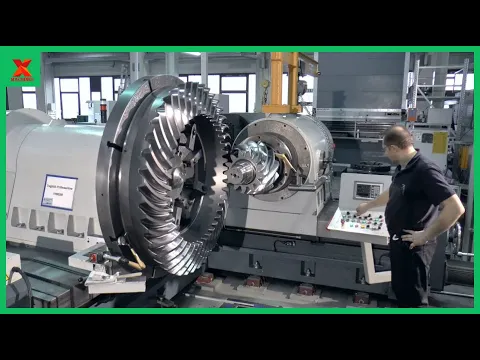 Download MP3 The World's Largest Bevel Gear CNC Machine- Modern Gear Production Line. Steel Wheel Manufacturing