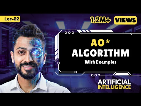 Lec-22: AO* algorithm in AI (artificial intelligence) in HINDI | AO* Algorithm with example - YouTube thumbnail