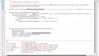 PASSWORD POLICY VALIDATION REGEX USING JAVA
