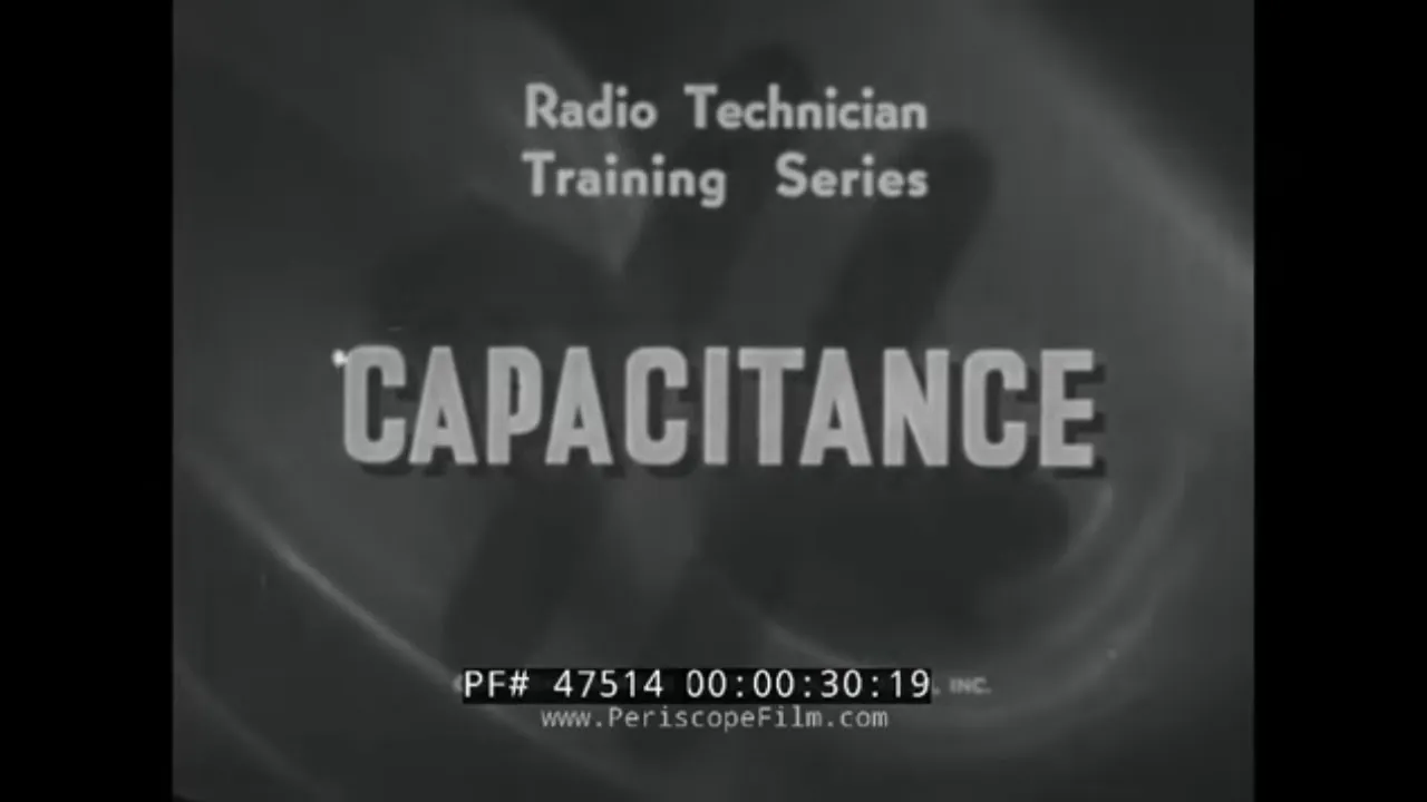 1943 U.S. NAVY WWII ERA RADIO TECHNICIAN TRAINING FILM - CAPACITANCE OHMS LAW 47514