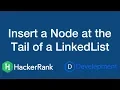 Hacker Rank Practice - Insert a Node at the Tail of a Linked List