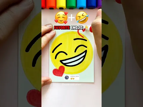 👉 I Mixed 🥰 and 🤣… Look What Happened! 👀 #emojimix #emojiart #drawing