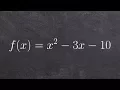 Learn how to solve a quadratic when a 1 using the diamond method