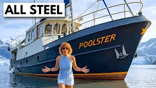 It’s a Tank! 🤯 2000 Bekebrede 1800 “Poolster” Steel World Explorer Yacht Tour