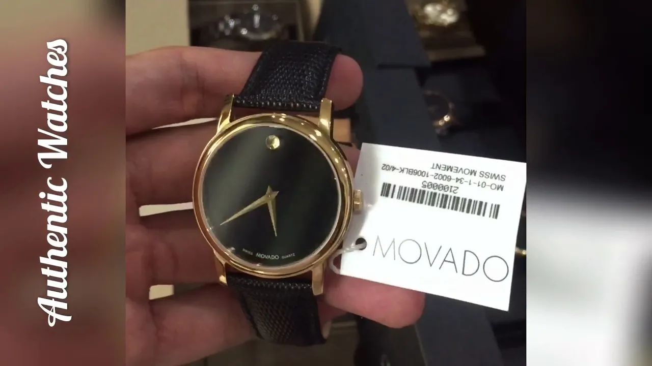 MOVADO Museum Black Dial Black Leather Strap Men's Watch Item No. 2100002. 