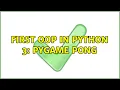 First OOP in Python 3 Pygame Pong