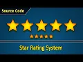 Star Rating System Using AJAX JQUERY PHP MYSQL Star Rating System Source Code