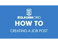 Creating a job post by Josh Micheals