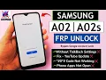 Samsung A02 A02s Frp Lock Remove Google Account Bypass Without PC - Talkback Not Working