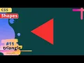 how to make a triangle shape facing left using css only web makers