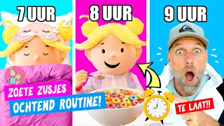 OCHTENDROUTINE Voor Kinderen Die Te Laat Komen Voor School! - ZOETE ZUSJES SKETCH ♥DeZoeteZusjes♥
