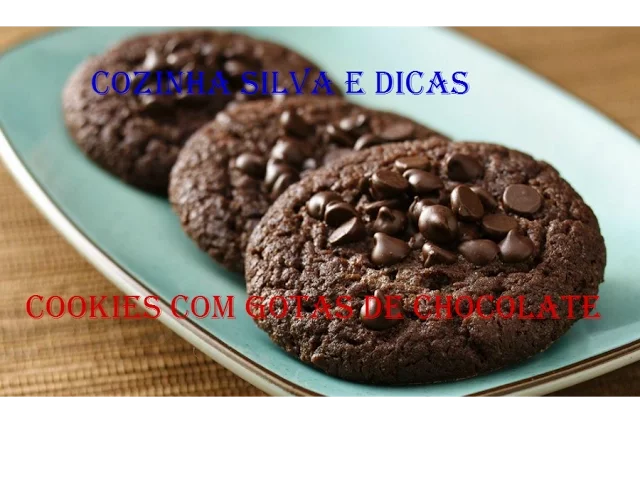 RECEITA DE COMO FAZER COOKIES COM GOTAS DE CHOCOLATE