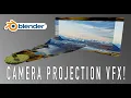 Easy Camera Projection in Blender 3d Full VFX Tutorial