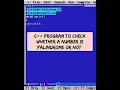 C Program To Check Whether a Number is Palindrome or Not C