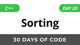 Day 20 Sorting - 30 Days of Code HackerRank Solutions
