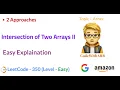 Intersection of Two Arrays II LeetCode 350 HashMap Two Pointer