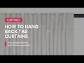 How to Hang Back Tab Curtains